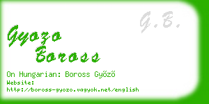 gyozo boross business card