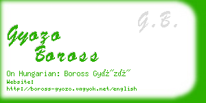 gyozo boross business card